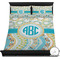 Teal Circles & Stripes Bedding Set (Queen) - Duvet