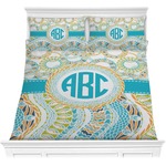 Teal Circles & Stripes Comforters (Personalized)