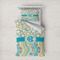 Teal Circles & Stripes Bedding Set- Twin XL Lifestyle - Duvet