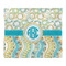 Teal Circles & Stripes Duvet Cover - King - Front