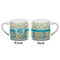 Teal Circles & Stripes Espresso Cup - 6oz (Double Shot) (APPROVAL)