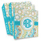 Teal Circles & Stripes Full Wrap Binders - PARENT/MAIN