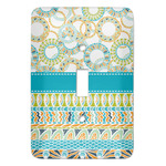 Teal Circles & Stripes Light Switch Cover