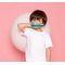 Teal Circles & Stripes Mask1 Child Lifestyle