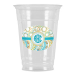 Teal Circles & Stripes Party Cups - 16oz (Personalized)