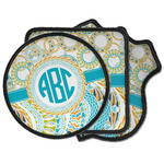 Teal Circles & Stripes Iron on Patches (Personalized)