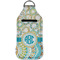 Teal Circles & Stripes Sanitizer Holder Keychain - Large (Front)