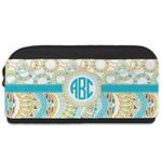 Teal Circles & Stripes Shoe Bag (Personalized)