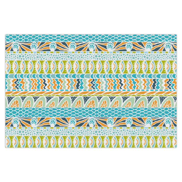 Custom Teal Circles & Stripes X-Large Tissue Papers Sheets - Heavyweight