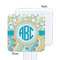 Teal Circles & Stripes White Plastic Stir Stick - Single Sided - Square - Approval