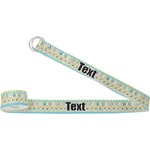 Teal Circles & Stripes Yoga Strap (Personalized)