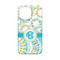 Teal Circles & Stripes iPhone 13 Mini Case - Back