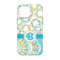 Teal Circles & Stripes iPhone 13 Pro Tough Case - Back