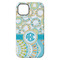 Teal Circles & Stripes iPhone 14 Pro Max Tough Case - Back