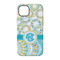 Teal Circles & Stripes iPhone 14 Pro Tough Case - Back