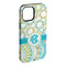 Teal Circles & Stripes iPhone 15 Plus Tough Case - Angle