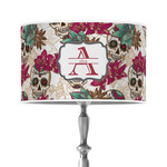 Sugar Skulls & Flowers 12" Drum Lamp Shade - Poly-film (Personalized)