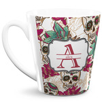 Sugar Skulls & Flowers 12 Oz Latte Mug (Personalized)