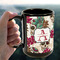 Sugar Skulls & Flowers 15oz. Black Mug - LIFESTYLE