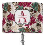 Sugar Skulls & Flowers 16" Drum Lamp Shade - Fabric (Personalized)