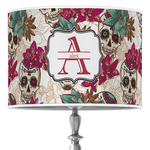 Sugar Skulls & Flowers 16" Drum Lamp Shade - Poly-film (Personalized)