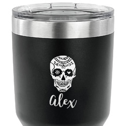 Sugar Skulls & Flowers 30 oz Stainless Steel Tumbler (Personalized)