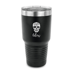 Sugar Skulls & Flowers 30 oz Stainless Steel Tumbler (Personalized)