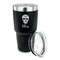 Sugar Skulls & Flowers 30 oz Stainless Steel Ringneck Tumblers - Black - LID OFF