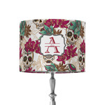 Sugar Skulls & Flowers 8" Drum Lamp Shade - Fabric (Personalized)