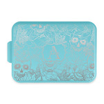 Sugar Skulls & Flowers Aluminum Baking Pan with Teal Lid (Personalized)