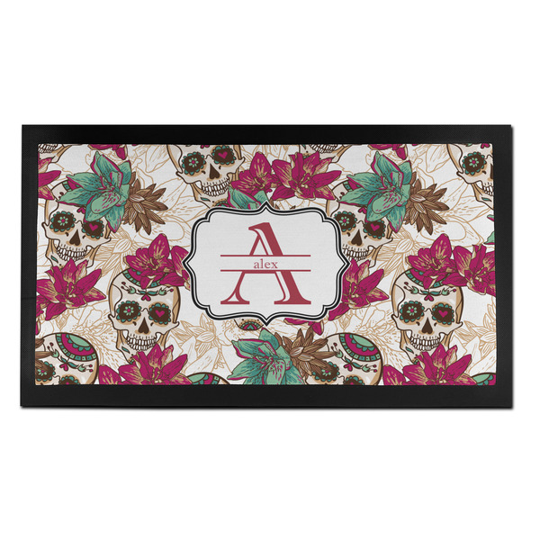 Custom Sugar Skulls & Flowers Bar Mat - Small (Personalized)