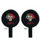 Sugar Skulls & Flowers Black Plastic 7" Stir Stick - Double Sided - Round - Front & Back