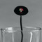 Sugar Skulls & Flowers Black Plastic 7" Stir Stick - Oval - Main