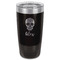 Sugar Skulls & Flowers Black Polar Camel Tumbler - 20oz - Front