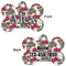 Sugar Skulls & Flowers Bone Shaped Dog ID Tag - Large - Approval