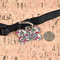 Sugar Skulls & Flowers Bone Shaped Dog ID Tag - Large - In Context