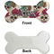 Sugar Skulls & Flowers Ceramic Flat Ornament - Bone Front & Back Single Print (APPROVAL)