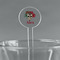 Sugar Skulls & Flowers Clear Plastic 7" Stir Stick - Round - Main