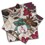 Sugar Skulls & Flowers Cloth Napkins (Set of 4) (Personalized)