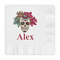 Sugar Skulls & Flowers Embossed Decorative Napkins (Personalized)