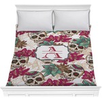 Sugar Skulls & Flowers Comforter - Full / Queen (Personalized)