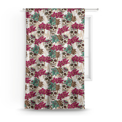 Sugar Skulls & Flowers Curtain Panel - Custom Size