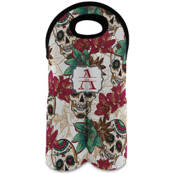 Sugar Skulls & Flowers Wine Tote Bag (2 Bottles) (Personalized)