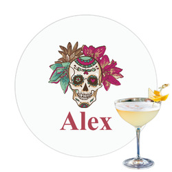 Sugar Skulls & Flowers Printed Drink Topper (Personalized)