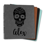 Sugar Skulls & Flowers Leather Binder - 1" (Personalized)