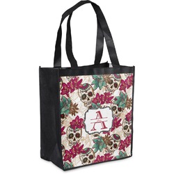 Sugar Skulls & Flowers Grocery Bag (Personalized)