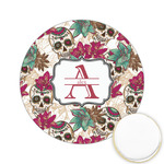 Sugar Skulls & Flowers Printed Cookie Topper - 2.15" (Personalized)