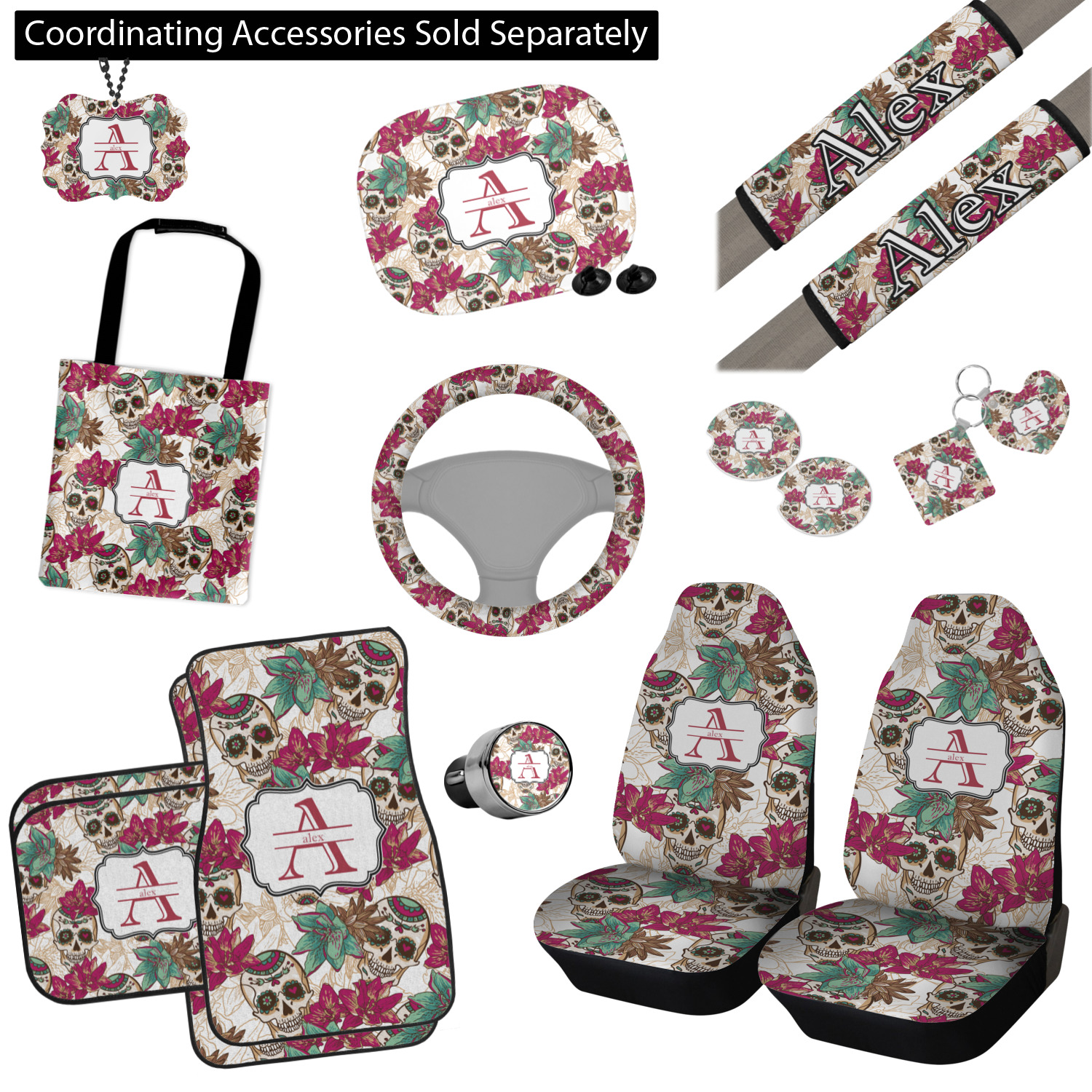 flower car floor mats