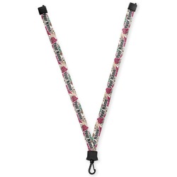 Sugar Skulls & Flowers Lanyard (Personalized)