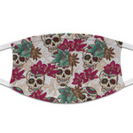 Sugar Skulls & Flowers Cloth Face Mask (T-Shirt Fabric)